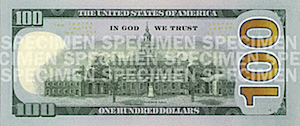 US one hundred dollar bill