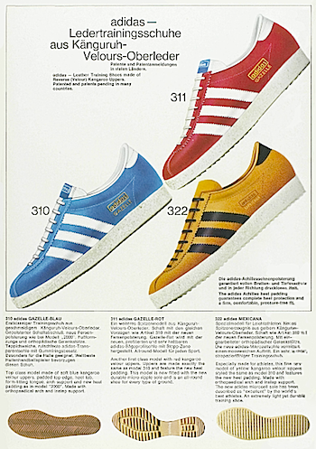 adidas Catalogue 1968 Gazelle and Mexicana